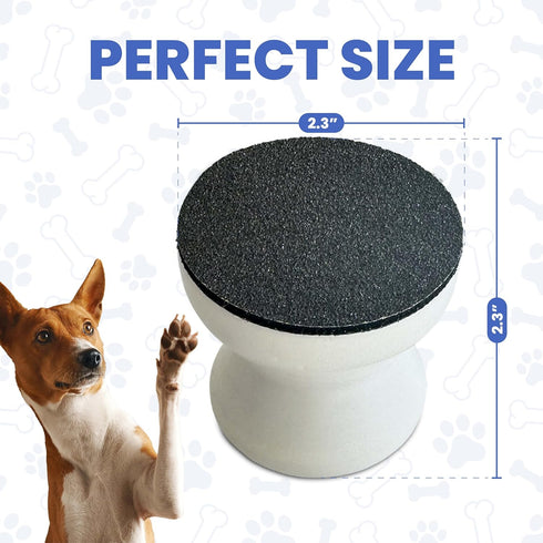 Dog Nail File - Upgraded Dog Nail Scratch Board - 1 White Nail File for Dogs w/ 4 Replaceable Sandpapers - Dog Nail Trimmers - Round Dog Nail Grin...